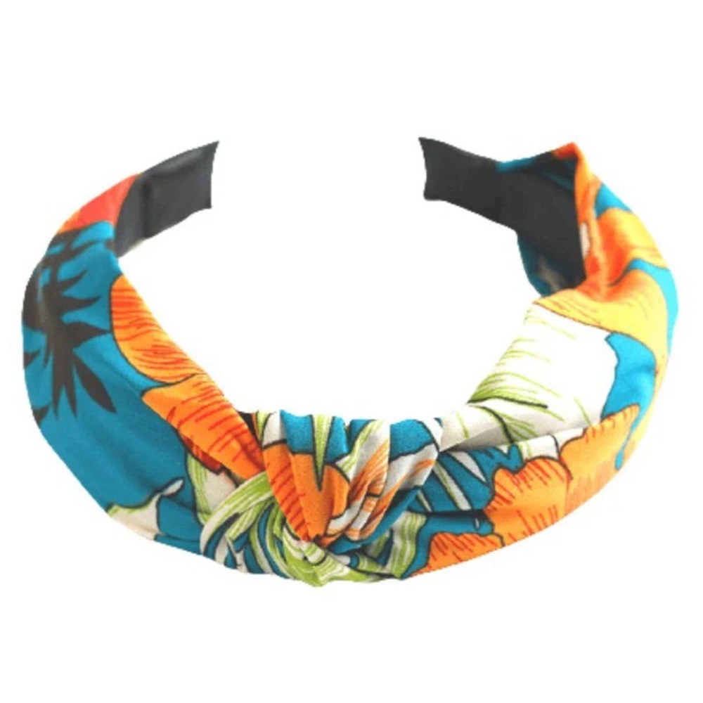 ⭐️Green Flower Print Knotted Hairband